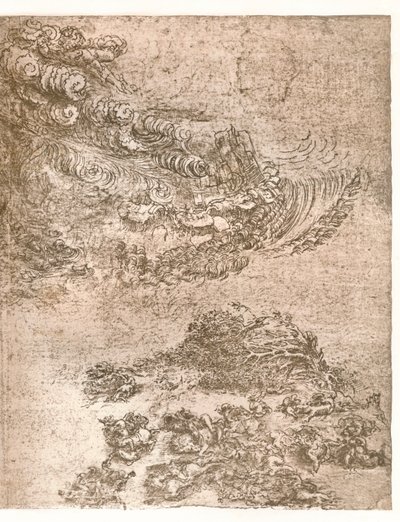 Representação de uma tempestade, c1472-c1519 1883. de Leonardo da Vinci