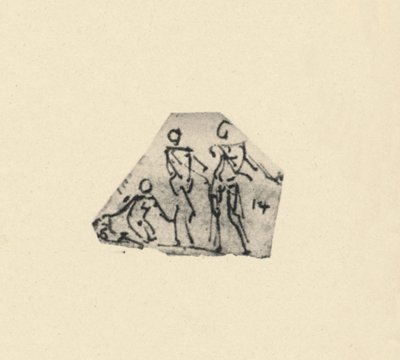 Esboço de três figuras, c1480 1945 de Leonardo da Vinci