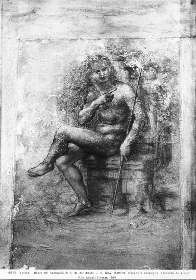 São João Batista (giz sobre papel) de Leonardo da Vinci