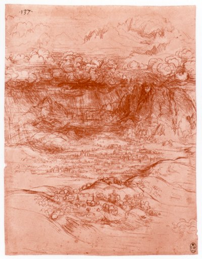 Tempestade nos Alpes, c1503-1505 de Leonardo da Vinci