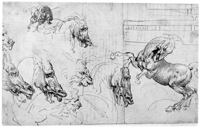 Estudo para A Batalha de Anghiari, c1503-1505 1954. de Leonardo da Vinci