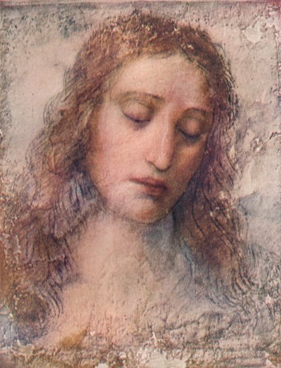 Estudo para a cabeça de Cristo na Última Ceia, c1495, 1911 de Leonardo da Vinci