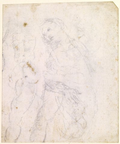 Estudo de uma Madonna [verso] de Leonardo da Vinci