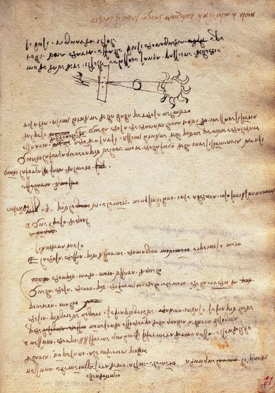 Estudo da técnica de observação do eclipse solar, Codex Trivulzianus de Leonardo da Vinci