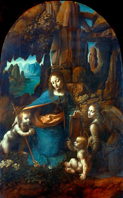 A Virgem das Rochas, 1491-1519 de Leonardo da Vinci