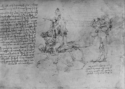 Duas alegorias de inveja, c1480 1945 de Leonardo da Vinci