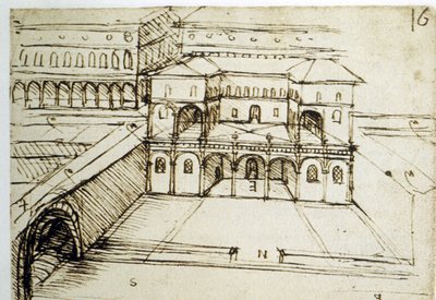 Planeamento urbano: plano arquitectónico (16) por Leonardo da Vinci (Leonardo da Vinci) de Leonardo da Vinci