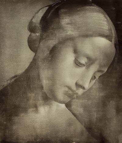 Cabeça feminina Aprox. 1470-1519 de Leonardo da Vinci