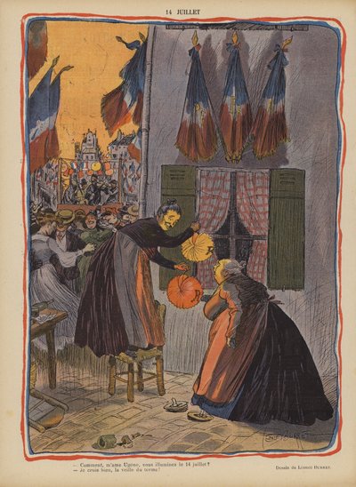 14 de julho. Ilustração para o riso de Leonce Burret