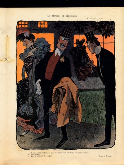 Ilustração para a revista "Le Rire" de Leonce Burret