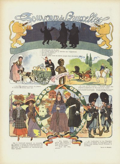 Lembrança de Bruxelas. Ilustração para o riso de Leonce Burret