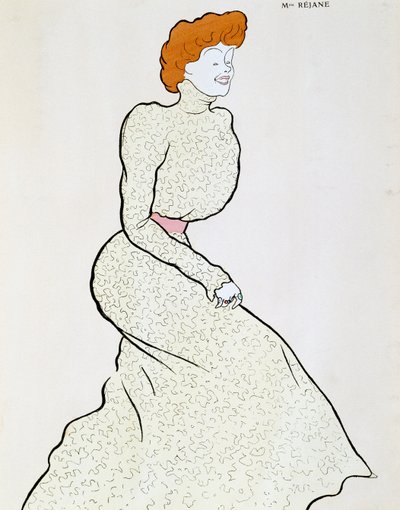 Atriz Gabrielle Rejane (1856-1920), desenho de Leonetto Cappiello (1875-1942) de Leonetto Cappiello