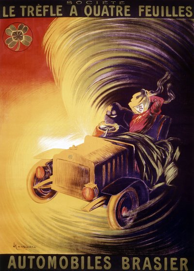 Anúncio de Leonetto Cappiello para os carros Brasier na França por volta de 1900 de Leonetto Cappiello