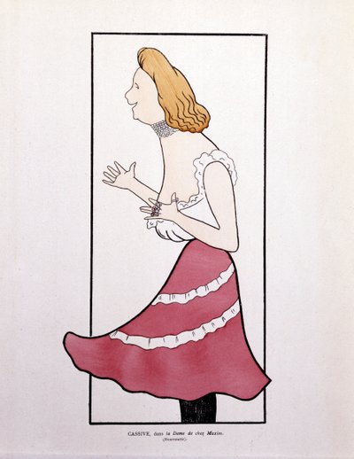 Armande Cassive, em "La Dame de Chez Maxim", banda desenhada de Leonetto Cappiello