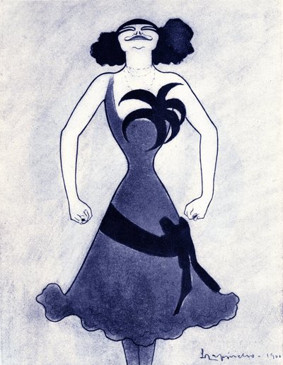 Cartoon da Comediante e Cantora Polar (Emilie Marie Bouchaud) (1874-1939) Desenho de Leonetto Cappiello (1875-1942) 1900 de Leonetto Cappiello