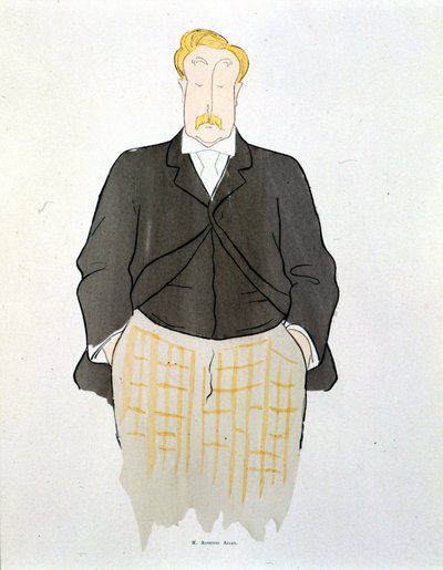 Retrato de Alphonse Allais de Leonetto Cappiello (1875-1942) por volta de 1900. de Leonetto Cappiello