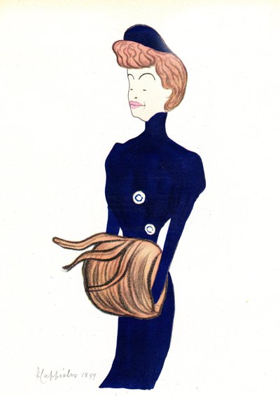 Retrato da comediante Gabrielle Reyu chamada Rejane (1856-1920) Caricatura de Leonetto Cappiello (1875-1942) 1903 de Leonetto Cappiello