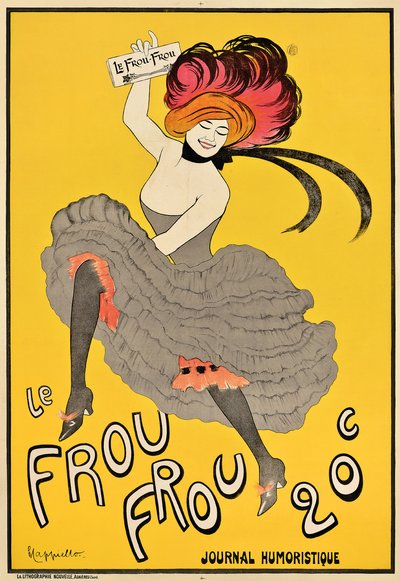 Cartaz publicitário da revista francesa "Le Frou Frou", 1899 de Leonetto Cappiello