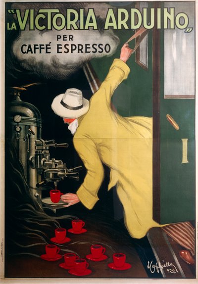 publicidade para máquina de café expresso Victoria Arduino de Leonetto Cappiello