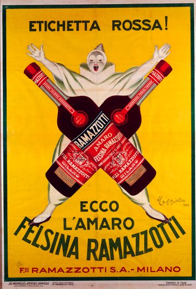 poster para a bebida Amaro (Amer) felsina Ramazzotti de Leonetto Cappiello