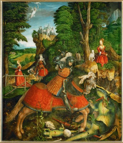 São Jorge a lutar contra o dragão de Leonhard Beck