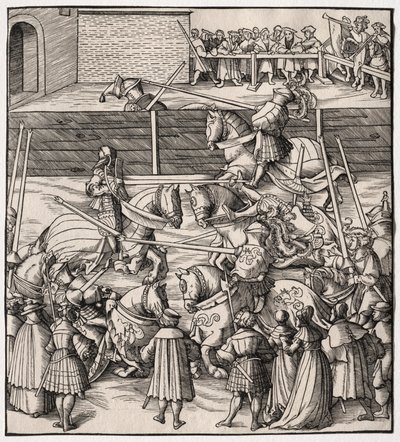 A arte de justar e inclinar, 1513-1518. de Leonhard Beck