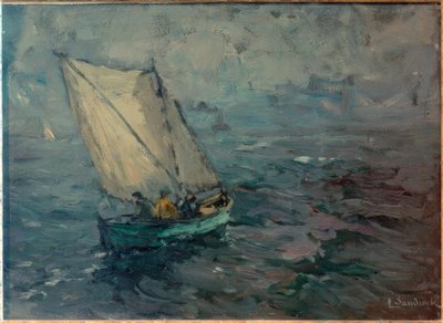 Pescador com vela sprit de Leonhard Sandrock