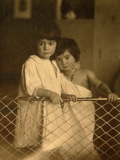 Retrato de Crianças. Fotografia de Gelatina de Prata de Leonid Nikolaevich Andreyev (1871-1919) de Leonid Nikolaevich Andreyev