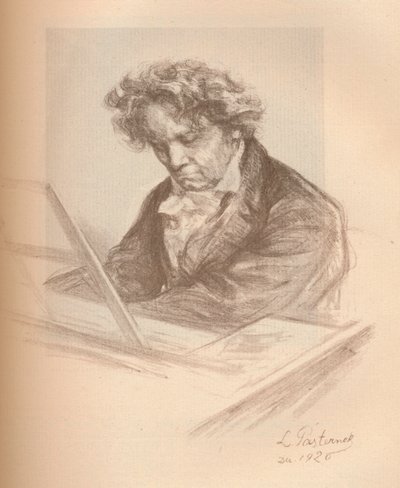 Retrato de Beethoven, 1920 de Leonid Osipovic Pasternak
