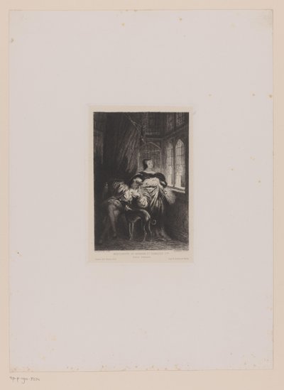Retrato duplo de Margarida de Valois e Francisco I da França Marguerite de Navarre et François Ier (título no objeto) de Leopold Flameng