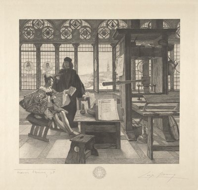 Grolier com a Impressora Aldus Manutius de Leopold Flameng