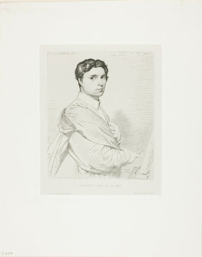 Ingres aos vinte e quatro anos de Leopold Flameng