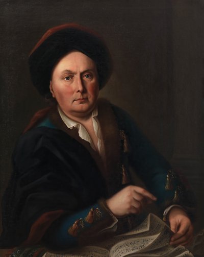 Retrato do cantor Ludwig Lodewijk van Beethoven 1712-1773..., 1773. de Leopold Radoux