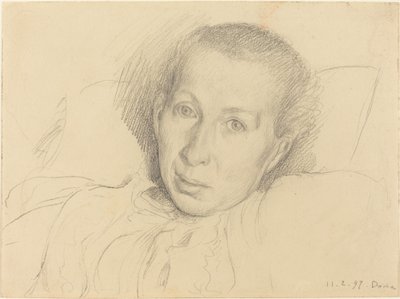 A irmã do artista, Marie von Kalckreuth de Leopold von Kalckreuth