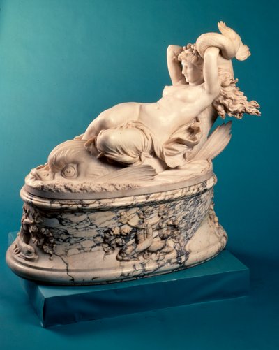 Galatea montando um golfinho, c.1880 de Leopoldo Ansiglione