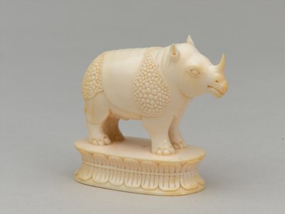 Bispo branco, peça de xadrez, Índia, 1820 cerca de Leopoldo Metlicovich