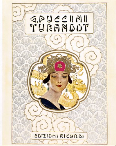Capa da partitura da ópera Turandot c. 1926 (gravura) de Leopoldo Metlicovitz
