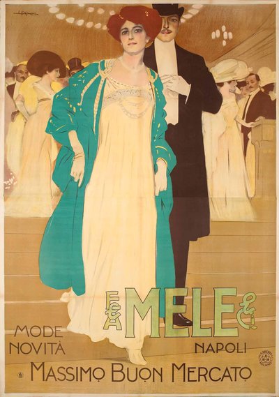 Novidade do Modo Mele, 1909. de Leopoldo Metlicovitz