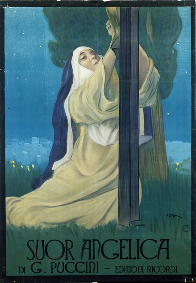 Ópera "Suor Angelica" (Sister Angelica) de Giacomo Puccini de Leopoldo Metlicovitz