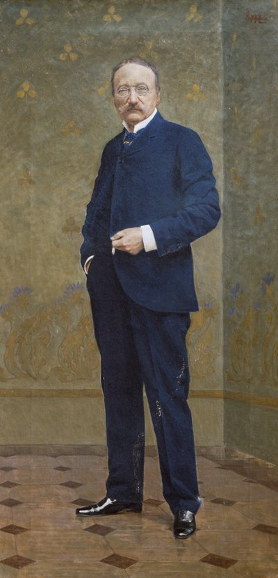 Retrato de Arrigo Boito (óleo sobre tela) de Leopoldo Metlicovitz