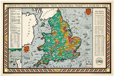 Um Mapa de Inglaterra e do País de Gales de Leslie MacDonald Gill