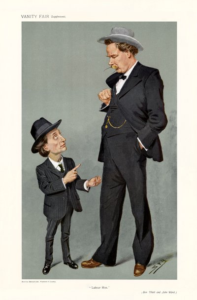 Ben Tillett e John Ward - retrato de pé de Leslie Matthew (1851 1922) Ward