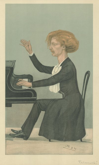 M Ignace Jan Paderewski (litografia a cores) de Leslie Matthew (1851-1922) Ward