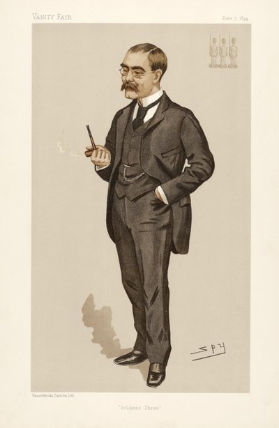 Rudyard Kipling (1865 - 1936), da Vanity Fair, pub. 1894 (litografia a cores) de Leslie Matthew Ward