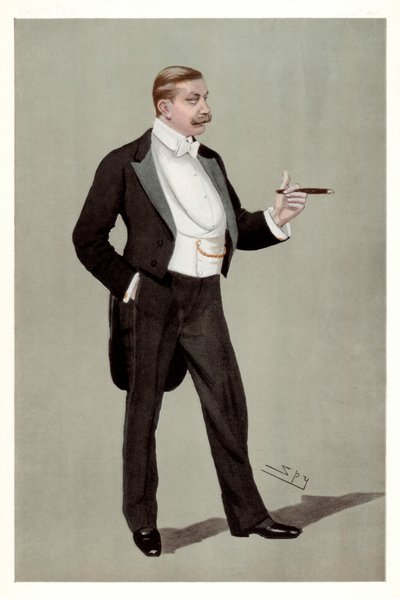 Um adido alemão, Barão Hermann von Eckardstein, diplomata alemão, 1898. de Leslie Matthew Ward