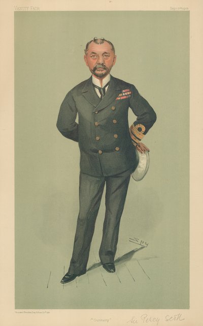 Capitão Percy Scott, Artilharia, 17 de setembro de 1903, desenho animado da Vanity Fair de Leslie Matthew Ward