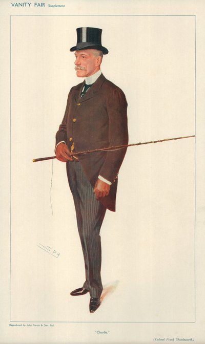 Coronel Frank Shuttleworth, Charlie, 10 de fevereiro de 1909, desenho animado da Vanity Fair de Leslie Matthew Ward