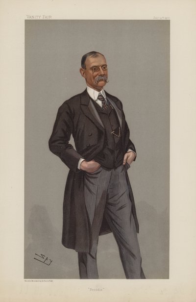 Frederick Treves, Freddie, 19 de julho de 1900, desenho animado da Vanity Fair (cromolito) de Leslie Matthew Ward