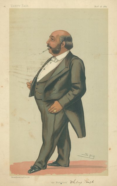 HH O Maharaha Duleep Singh GCSI, O Maharajah, 18 de novembro de 1882, desenho animado da Vanity Fair de Leslie Matthew Ward