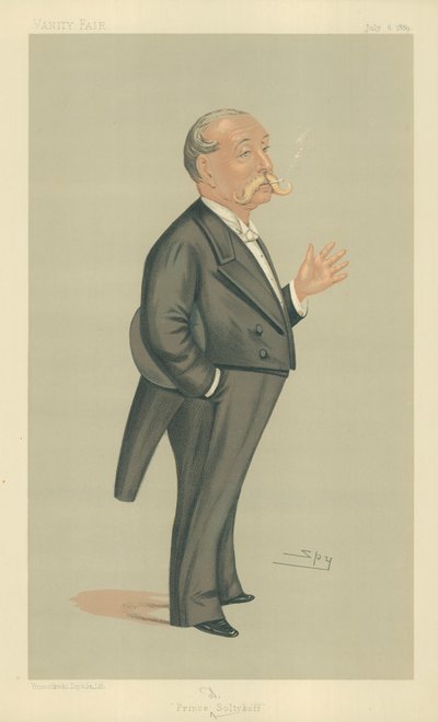 HSH Príncipe Demtrey Soltykoff, Príncipe Soltykoff, 6 de julho de 1889, desenho animado da Vanity Fair de Leslie Matthew Ward
